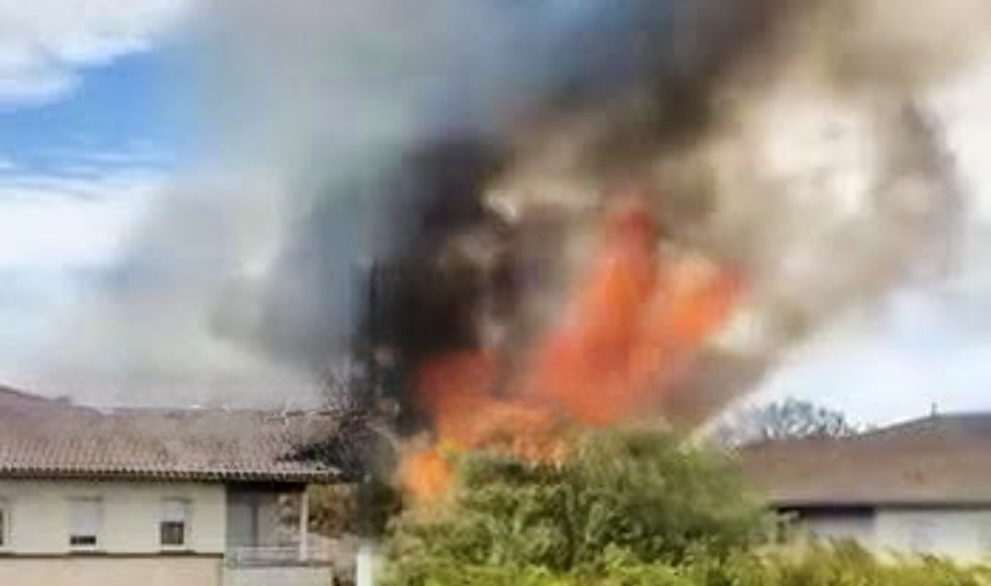 Incendie sur la commune des Sorinières
