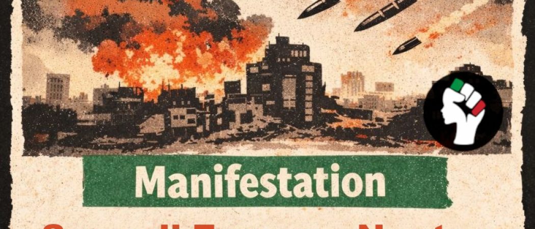 Affiche 7 mars - STOP A LA GUERRE EN IRAN