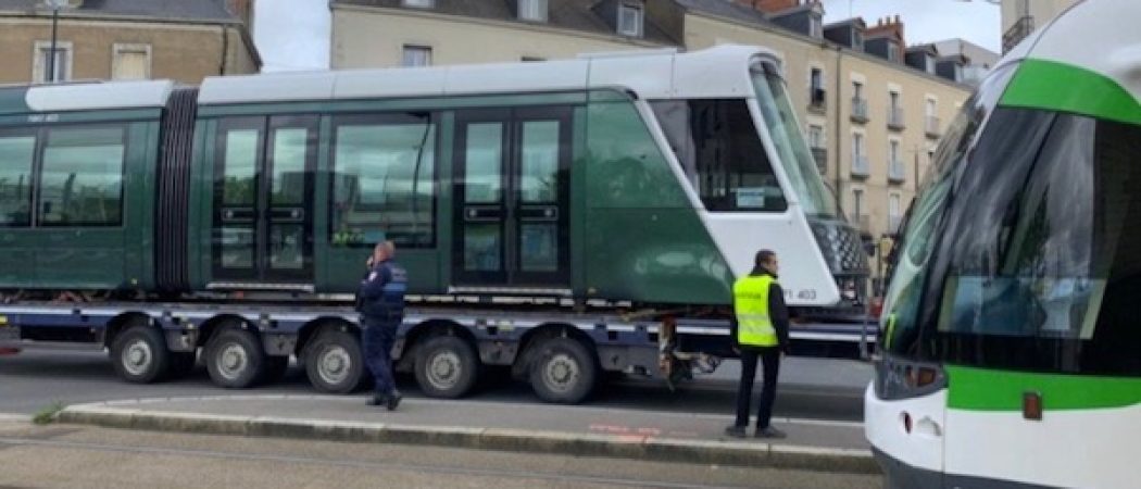 Nantes : la première rame du nouveau tramway est arrivée